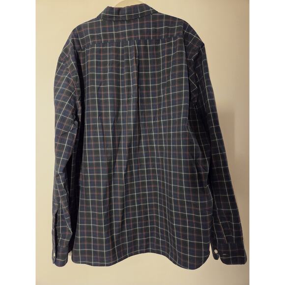 J Crew Classic Button Down Shirt Blue Plaid 100's 2 Ply Yarn Mens XXL - Picture 7 of 8